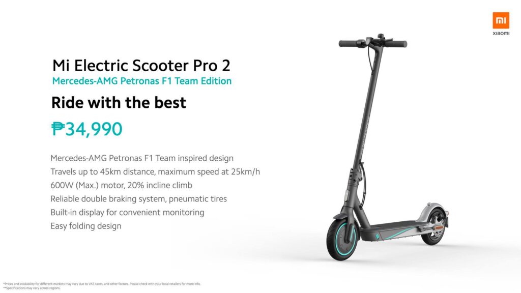 Mi Electric Scooter Pro 2 Mercedes-AMG Petronas F1 Team Edition