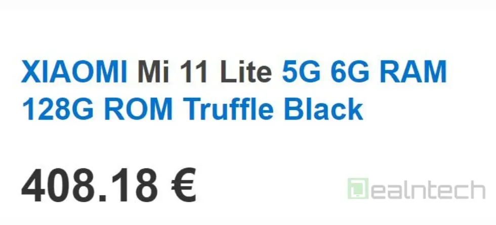 Mi 11 Lite 5G Europe pricing revealed