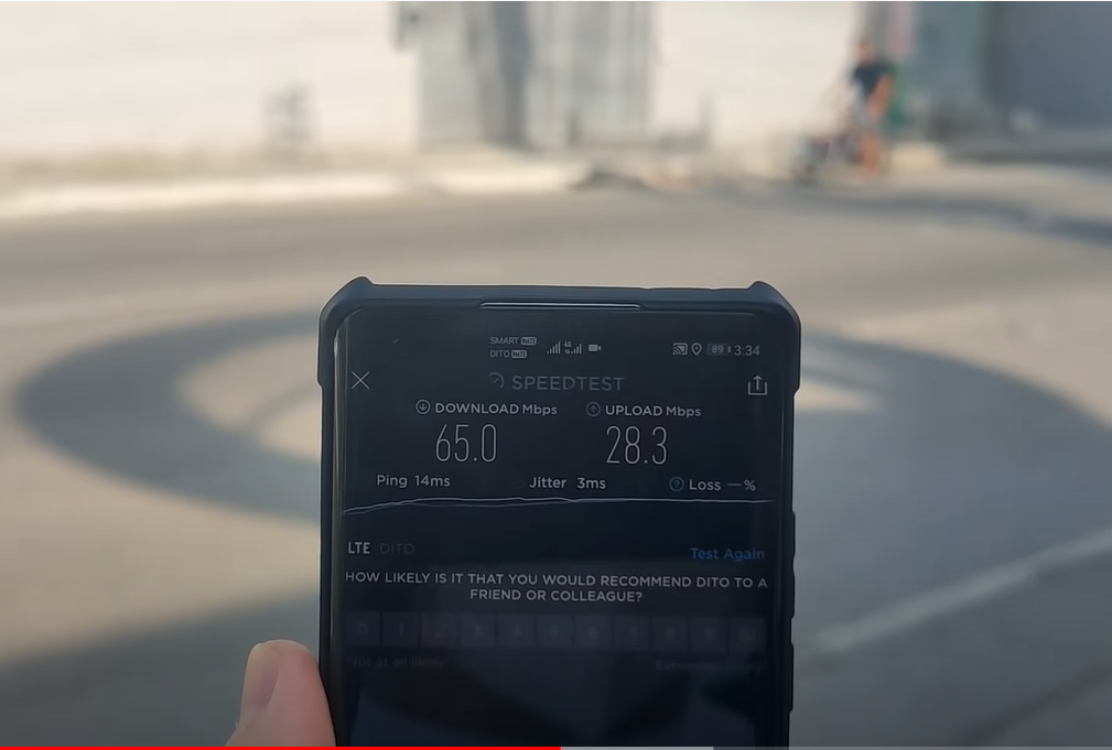 POCO X3 Pro speed test using DITO sim in Metro Manila
