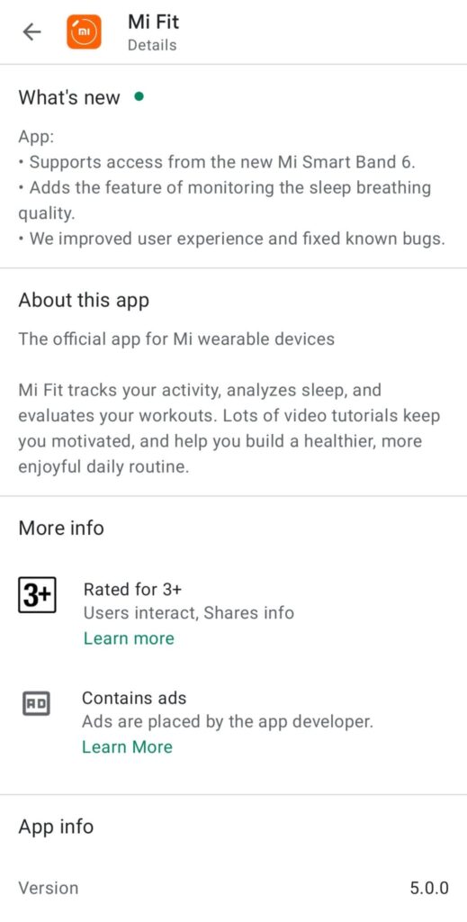 Xiaomi Mi Band 6 receives a sleep-breathing function in the new update