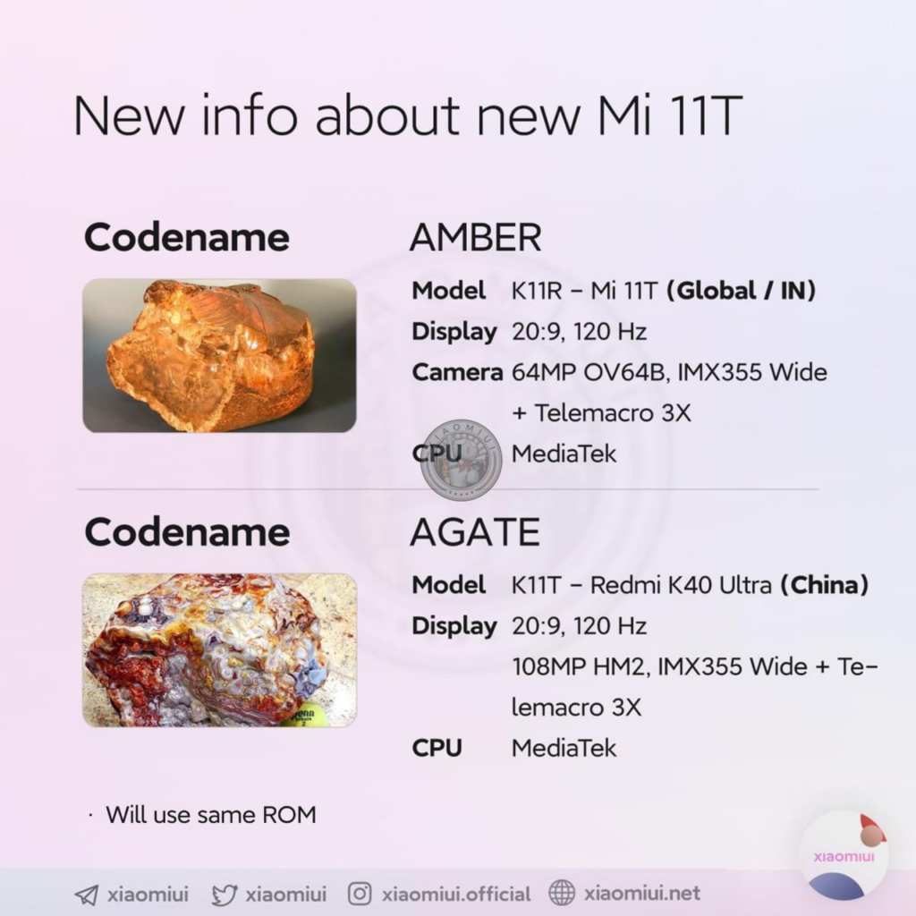 Xiaomi Mi 11T and Redmi K40 Ultra to have IMX355 wide, MediaTek chipset