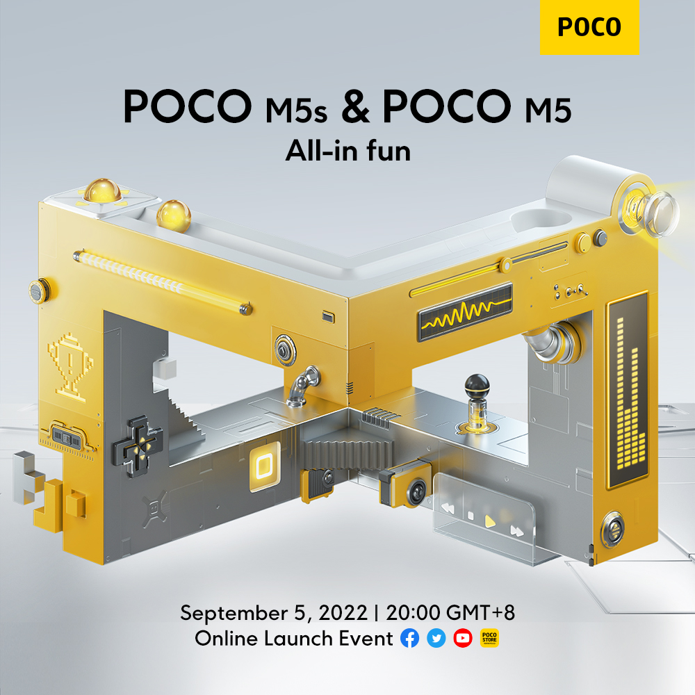 POCO M5 and POCO M5s to launch on September 5, 2022, globally